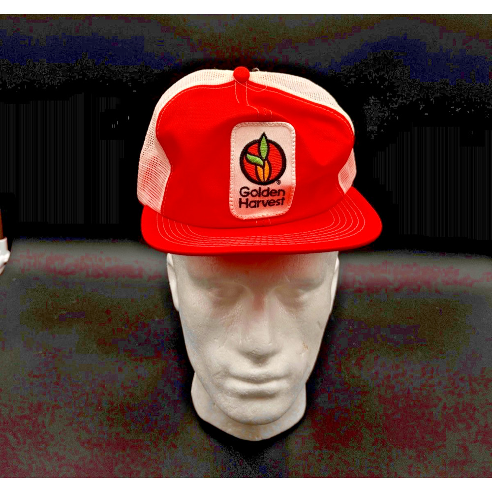 Vintage Golden Harvest Snapback Trucker Cap Hat Mesh MADE IN USA